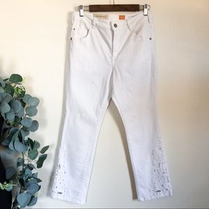 anthropologie pilcro | white superscript pants 30